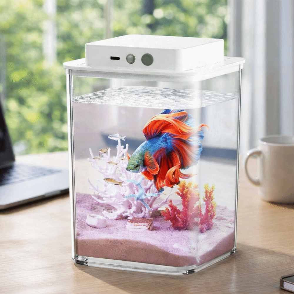 Aquarium Goldfish - Transparent Betta Fish Tank Intelligent Sensing
