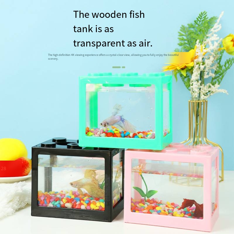 Novelty Block‑Shaped Mini Aqua - Aquarium Goldfish review and price
