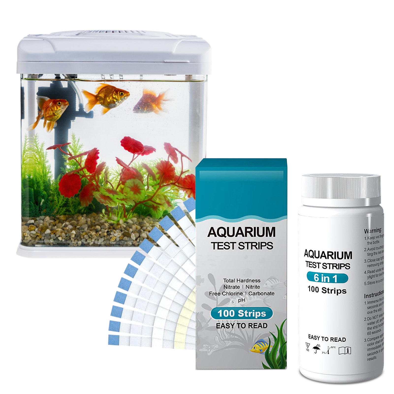 100pcs 6-in-1 Water Quality Te - Aquarium Fish Quality review and price