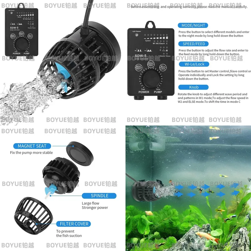 WiFi Aquarium Wave Maker Silen - Powerhead Circulation Pump review and price