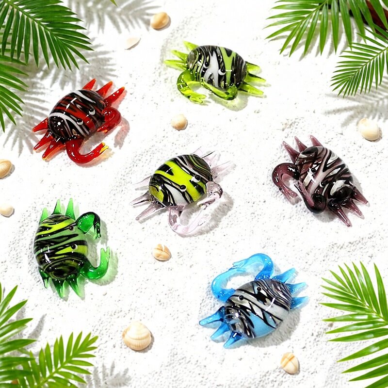 Handmade Cute Mini Glass Crab  - Aquarium Mini Fish review and price